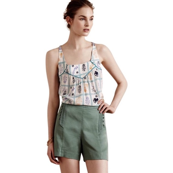 Maeve Anthropology sleeveless botanical animal top - Picture 2 of 8